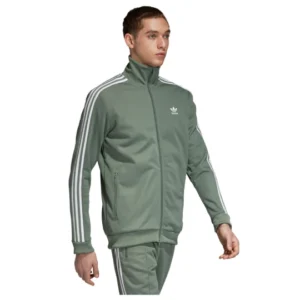 Men Olive Green Brand Logo Printed Slim Fit Sporty Jacket