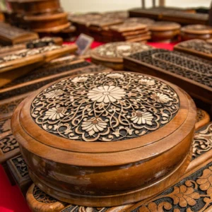 Chinar Carved Walnut Wood Box